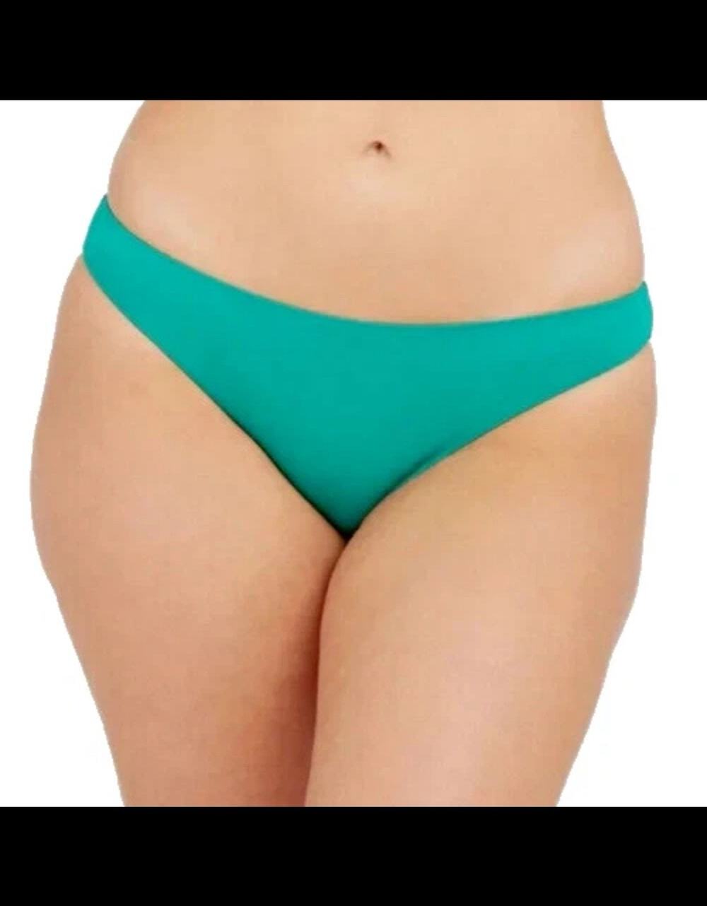 NWT SPANX Bikini Bottom Size Medium Mystic Green Swim Shaping Womens Resortwear